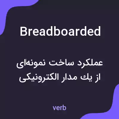 معنی breadboarded به فارسی