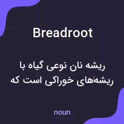معنی breadroot به فارسی معنی breadroot به فارسی