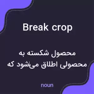 معنی break crop به فارسی معنی break crop به فارسی