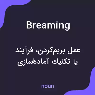 معنی breaming به فارسی معنی breaming به فارسی