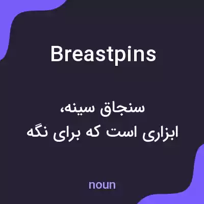 معنی breastpins به فارسی