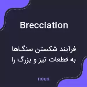 معنی brecciation به فارسی معنی brecciation به فارسی