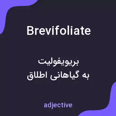 معنی brevifoliate به فارسی معنی brevifoliate به فارسی