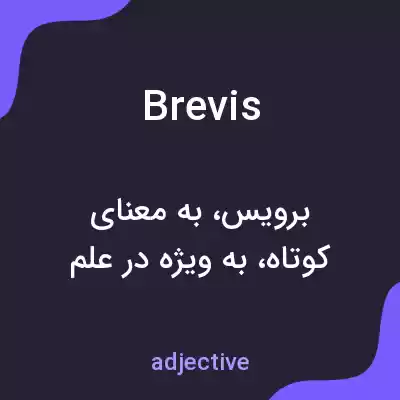 معنی brevis به فارسی معنی brevis به فارسی