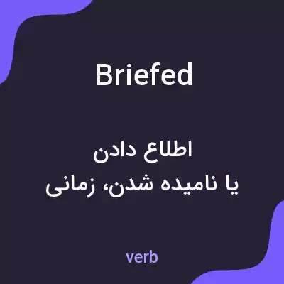 معنی briefed به فارسی معنی briefed به فارسی