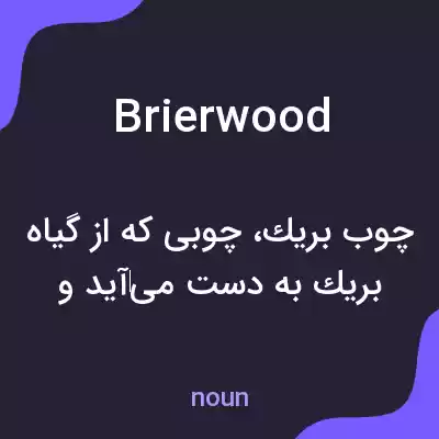 معنی brierwood به فارسی معنی brierwood به فارسی