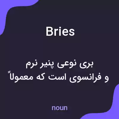 معنی bries به فارسی معنی bries به فارسی