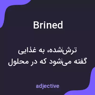 معنی brined به فارسی معنی brined به فارسی