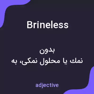 معنی brineless به فارسی