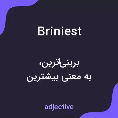 معنی briniest به فارسی معنی briniest به فارسی