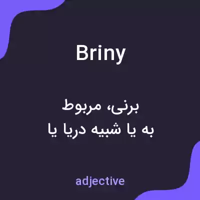 معنی briny به فارسی معنی briny به فارسی