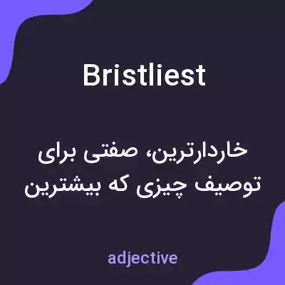 معنی bristliest به فارسی معنی bristliest به فارسی