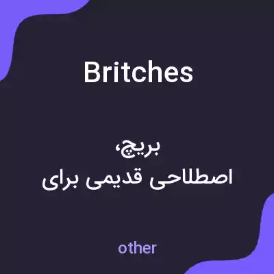 معنی britches به فارسی معنی britches به فارسی