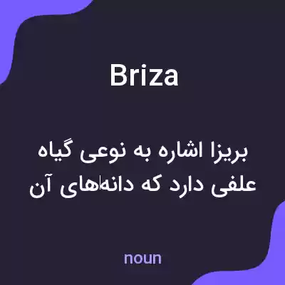 معنی briza به فارسی معنی briza به فارسی
