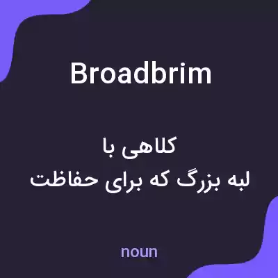 معنی broadbrim به فارسی معنی broadbrim به فارسی