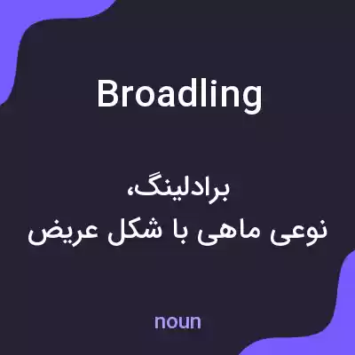 معنی broadling به فارسی معنی broadling به فارسی