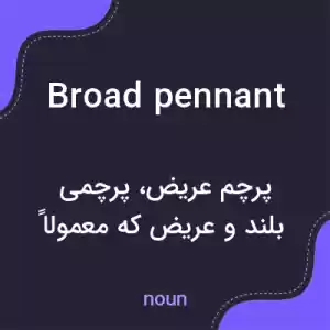 معنی broad pennant به فارسی معنی broad pennant به فارسی
