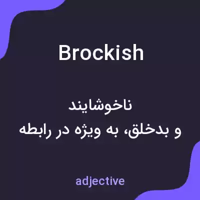 معنی brockish به فارسی معنی brockish به فارسی