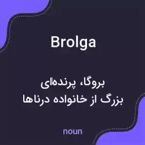 معنی brolga به فارسی معنی brolga به فارسی