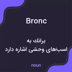 معنی bronc به فارسی معنی bronc به فارسی