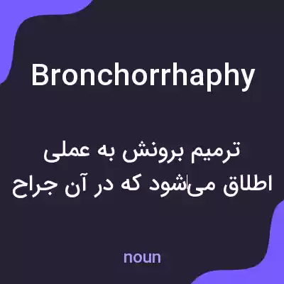 معنی bronchorrhaphy به فارسی معنی bronchorrhaphy به فارسی