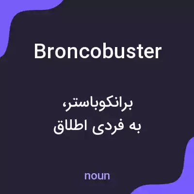 معنی broncobuster به فارسی معنی broncobuster به فارسی