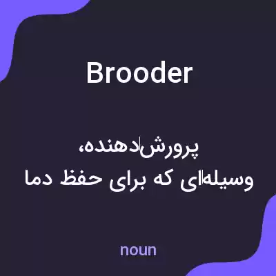 معنی brooder به فارسی معنی brooder به فارسی
