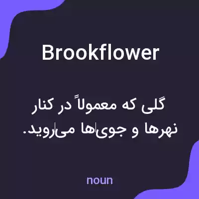معنی brookflower به فارسی معنی brookflower به فارسی