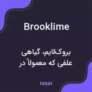 معنی brooklime به فارسی معنی brooklime به فارسی