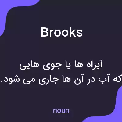 معنی brooks به فارسی معنی brooks به فارسی