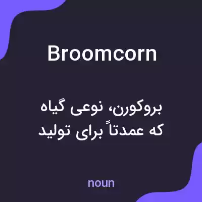 معنی broomcorn به فارسی معنی broomcorn به فارسی