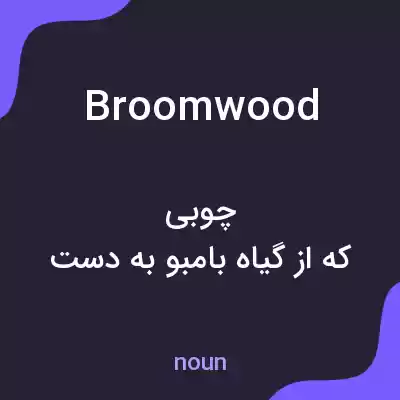 معنی broomwood به فارسی معنی broomwood به فارسی
