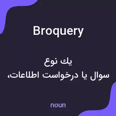 معنی broquery به فارسی معنی broquery به فارسی
