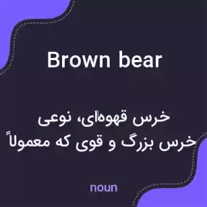 معنی brown bear به فارسی معنی brown bear به فارسی