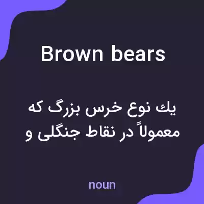 معنی brown bears به فارسی معنی brown bears به فارسی