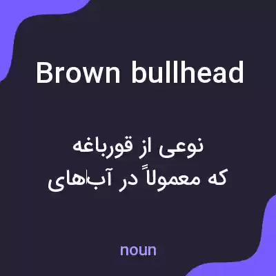 معنی brown bullhead به فارسی معنی brown bullhead به فارسی