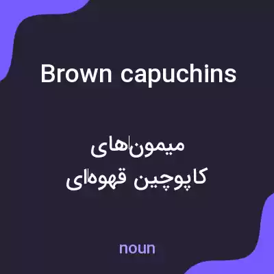 معنی brown capuchins به فارسی معنی brown capuchins به فارسی