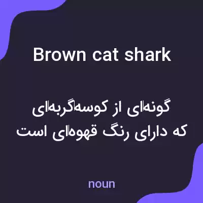 معنی brown cat shark به فارسی معنی brown cat shark به فارسی