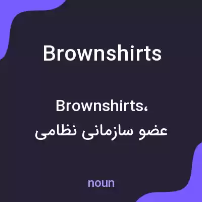 معنی brownshirts به فارسی معنی brownshirts به فارسی