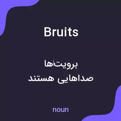 معنی bruits به فارسی