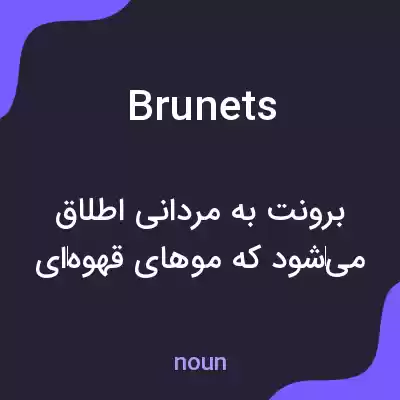 معنی brunets به فارسی معنی brunets به فارسی