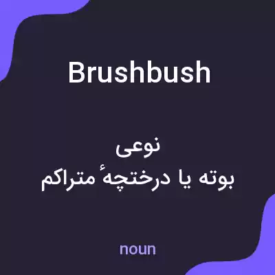 معنی brushbush به فارسی معنی brushbush به فارسی