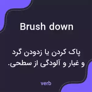 معنی brush down به فارسی معنی brush down به فارسی