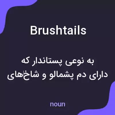 معنی brushtails به فارسی معنی brushtails به فارسی