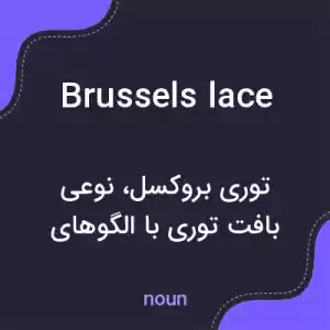 معنی brussels lace به فارسی معنی brussels lace به فارسی