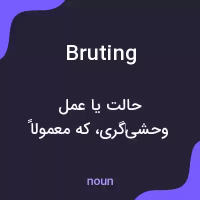 معنی bruting به فارسی معنی bruting به فارسی