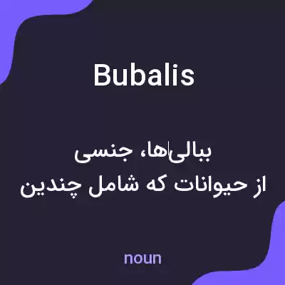 معنی bubalis به فارسی معنی bubalis به فارسی
