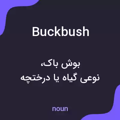 معنی buckbush به فارسی معنی buckbush به فارسی