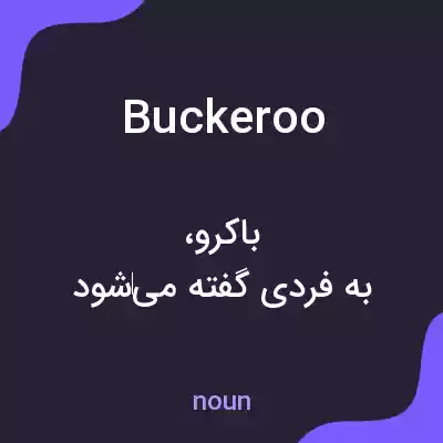 معنی buckeroo به فارسی معنی buckeroo به فارسی