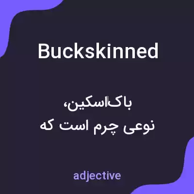 معنی buckskinned به فارسی معنی buckskinned به فارسی